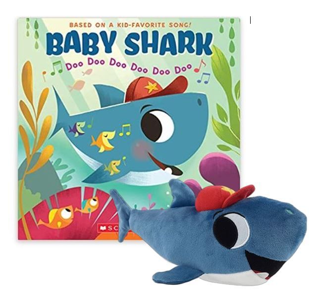 9" Baby Shark Plush w/ Book
