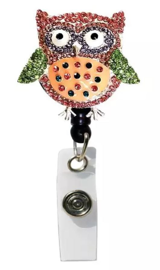 Owl Bling Badge Reel