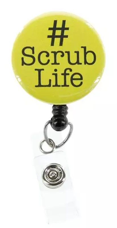 Scrub Life Nurse Badge Reel