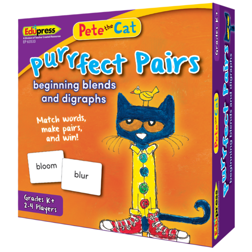 Purrfect Pairs Game Pete the Cat: Beginning Blends &amp;amp; Digraphs