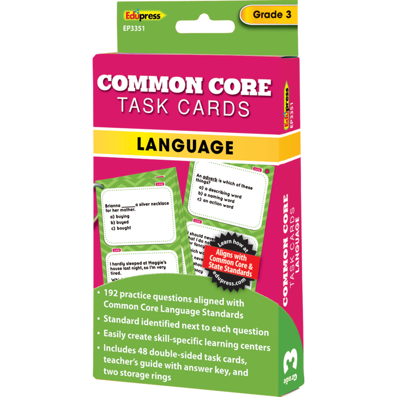 Language Task Cards Grade 3