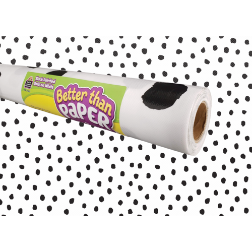 BTP Black Painted Dots on White Better Than Paper Roll