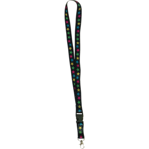 Chalkboard Brights Stars Lanyard