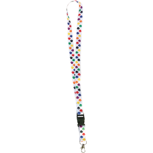 Colorful Paw Prints Lanyard