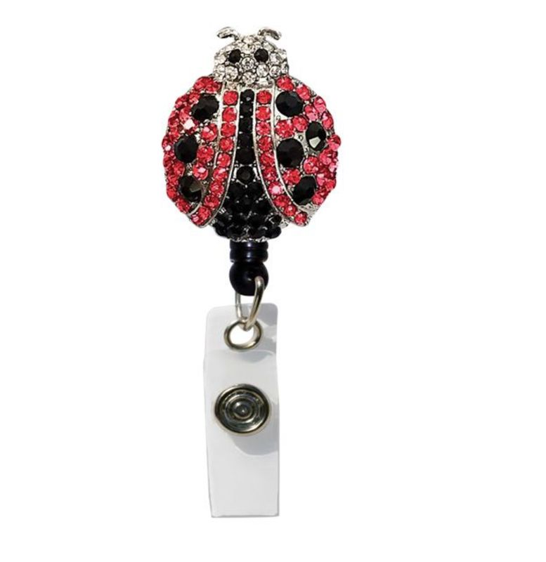 Ladybug Bling Badge Reel