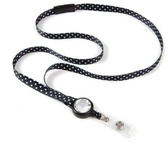 Dot Skinny Ribbon Lanyard