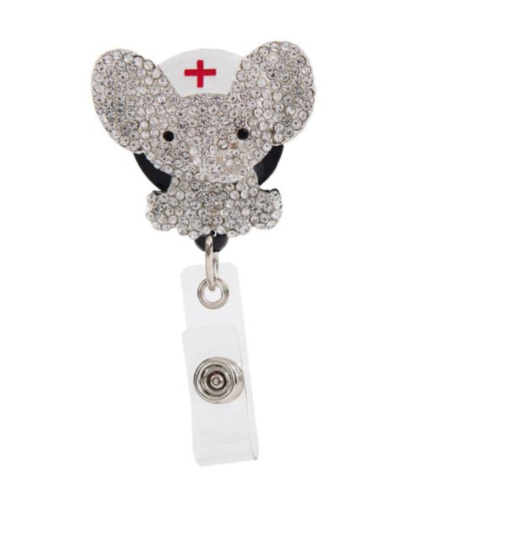 Sparkle and Shine Badge Reel - Nurse Elephant