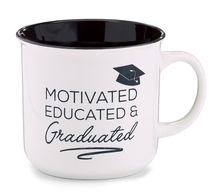 MOTIVATED EDUCATED AND GRADUATED MUG
