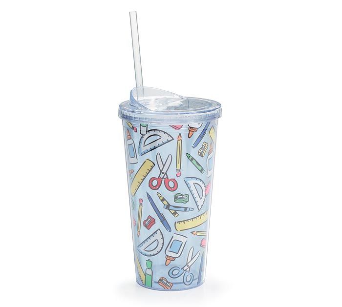 School Supplies Acrylic Travel Cup