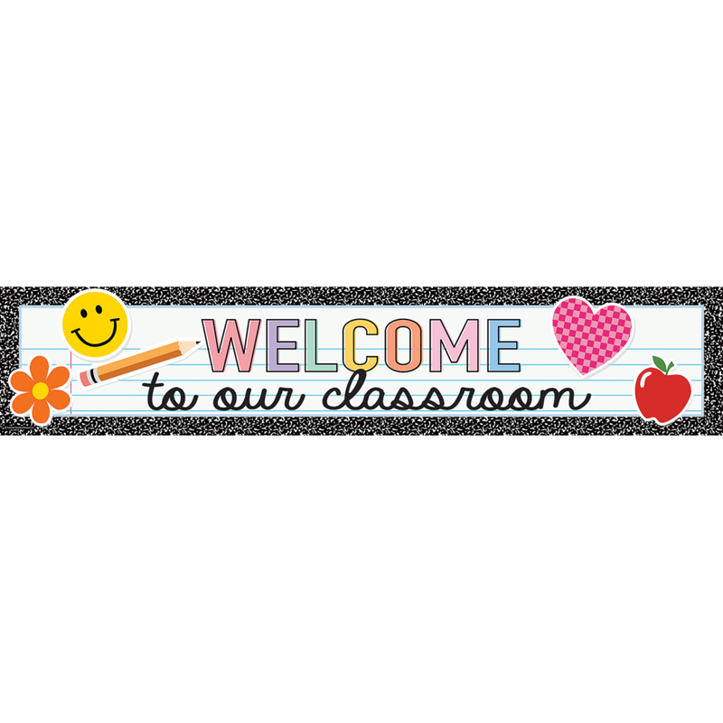 Cool for School Welcome to Our Classroom Banner