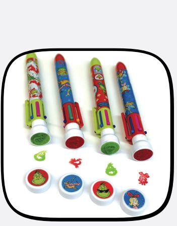 Dr. Seuss™ Grinch 6 Color Pens with Stamper