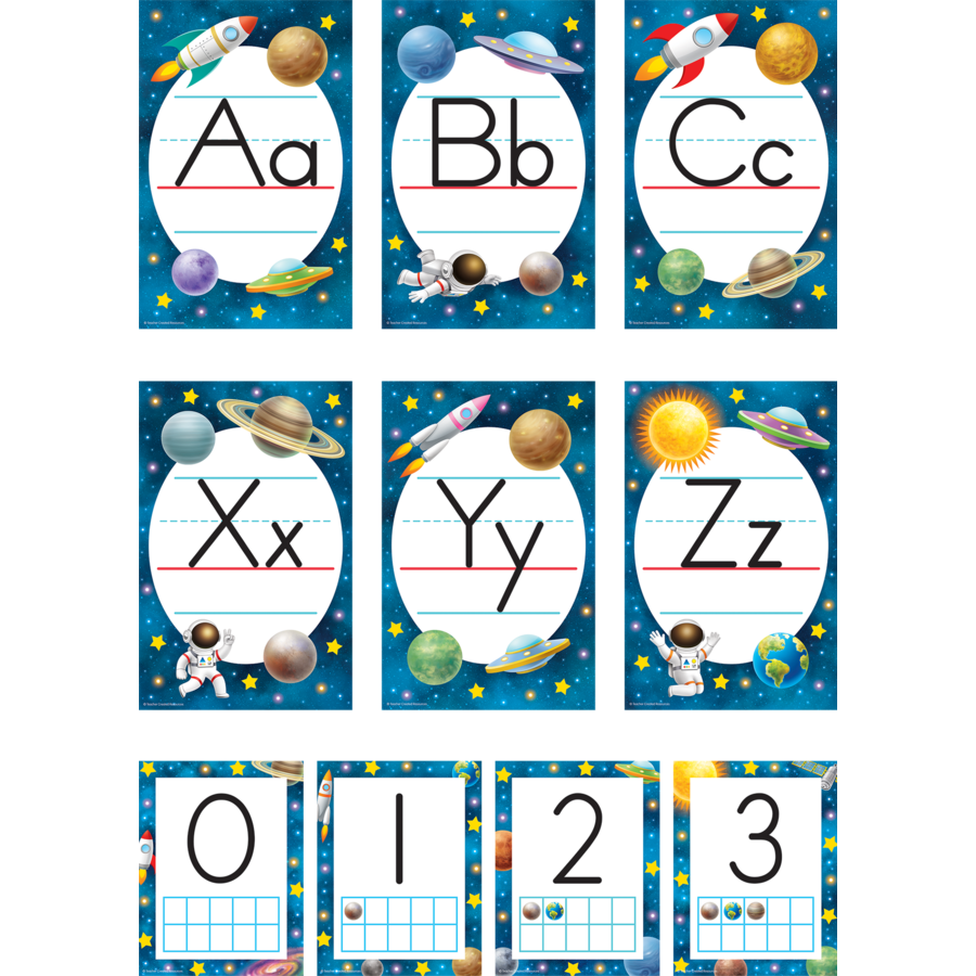 Outer Space Crew Alphabet Bulletin Board