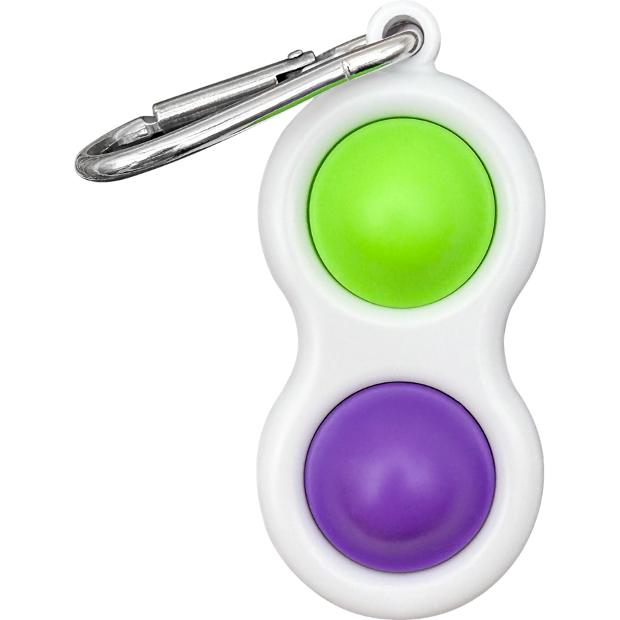 Fidget Popper Keychain - Purple/Green