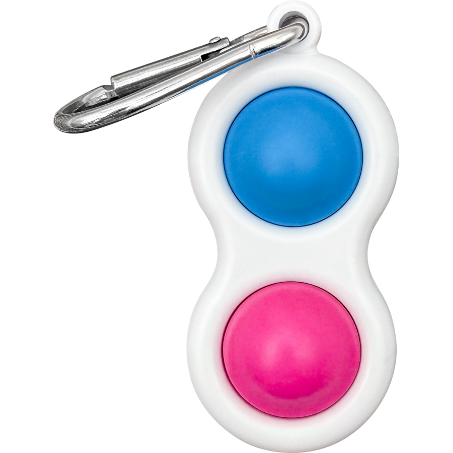 Fidget Popper Keychain - Blue/Pink