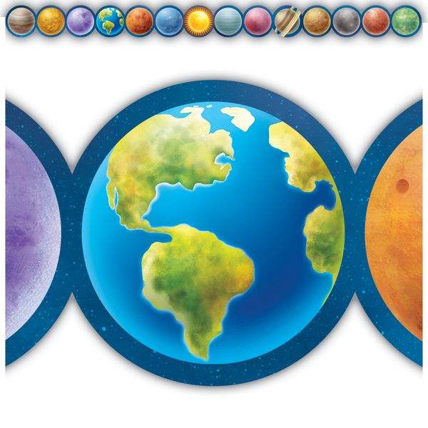 Outer Space Crew Planets Die-Cut Border Trim