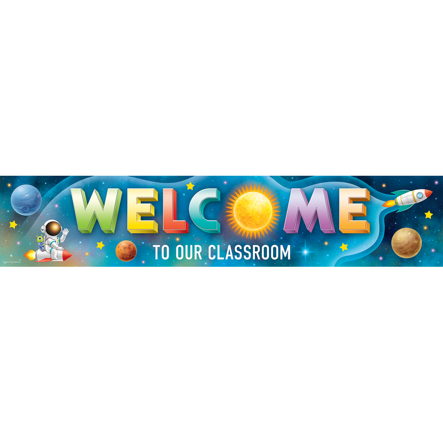 Outer Space Crew Welcome to Our Classroom Banner