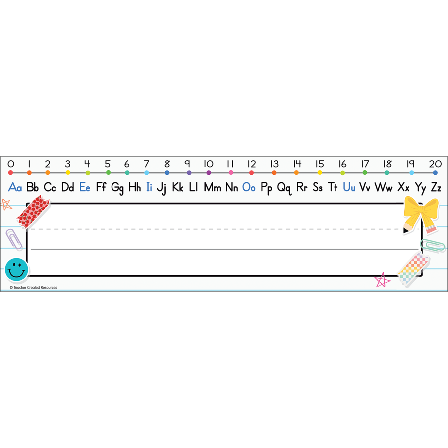 Cool for School Alphabet Flat Name Plates