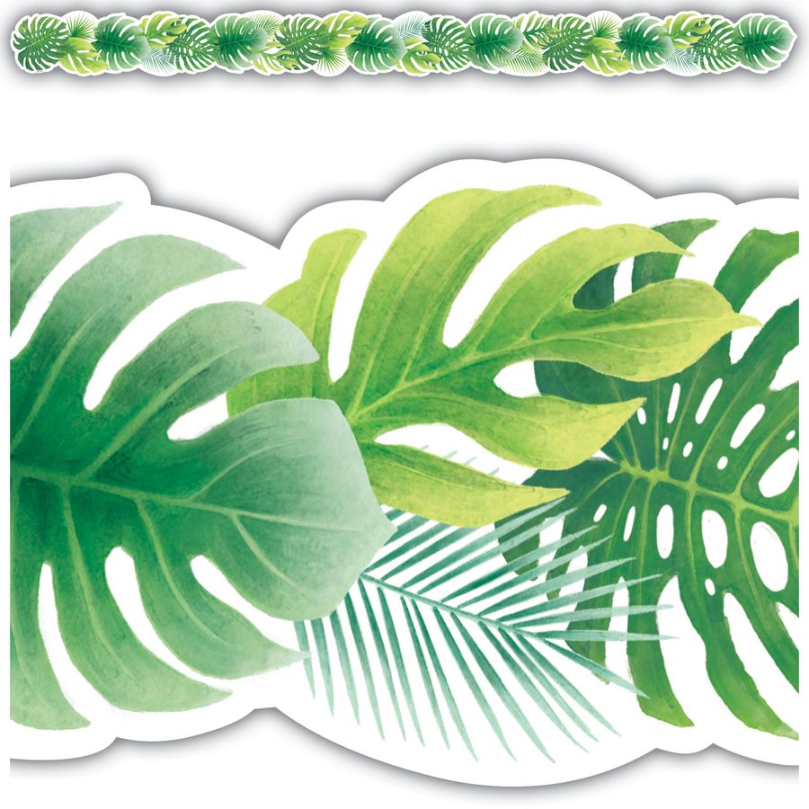 Tropical Leaves Die-Cut Border Trim