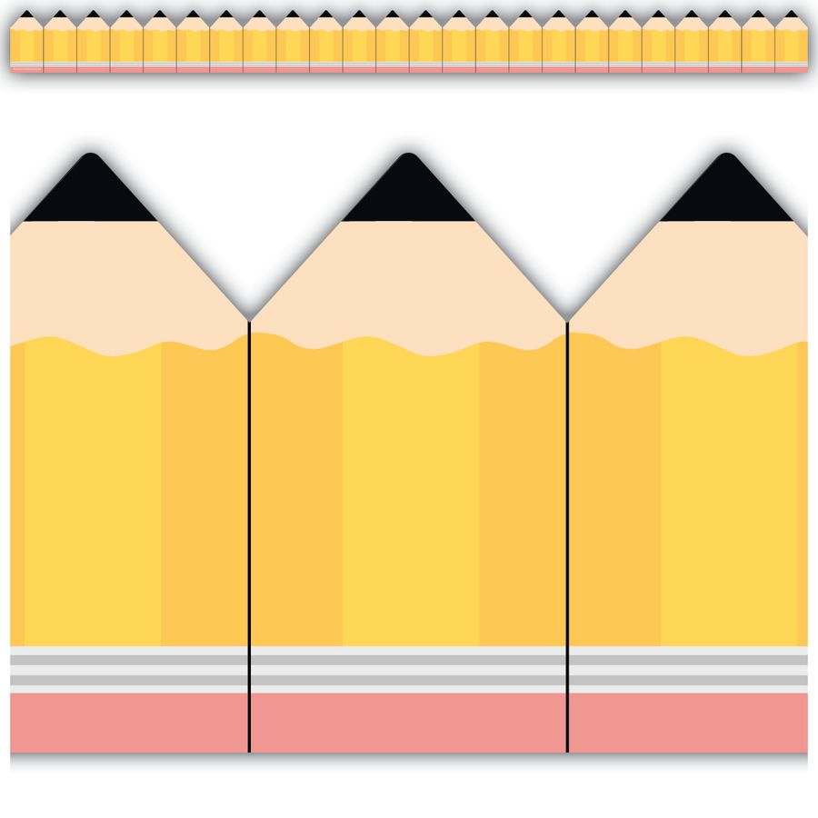 Pencils Die-Cut Border Trim