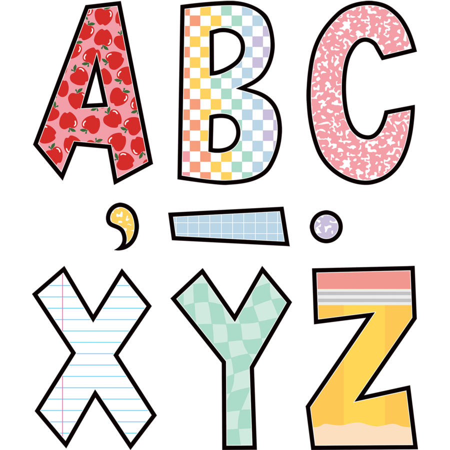 Cool for School 7" Fun Font Letters