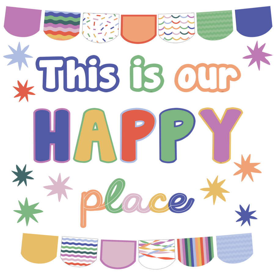 Color Crush This Is Our Happy Place Mini Bulletin Board Set