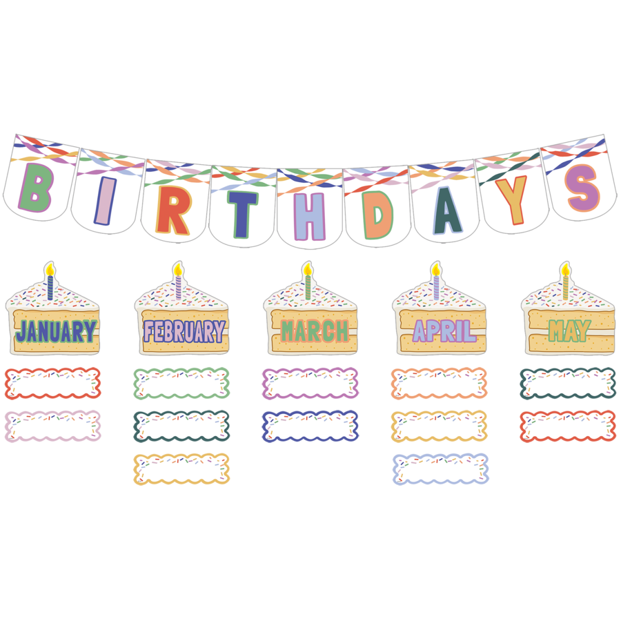 Color Crush Birthdays Mini Bulletin Board Set