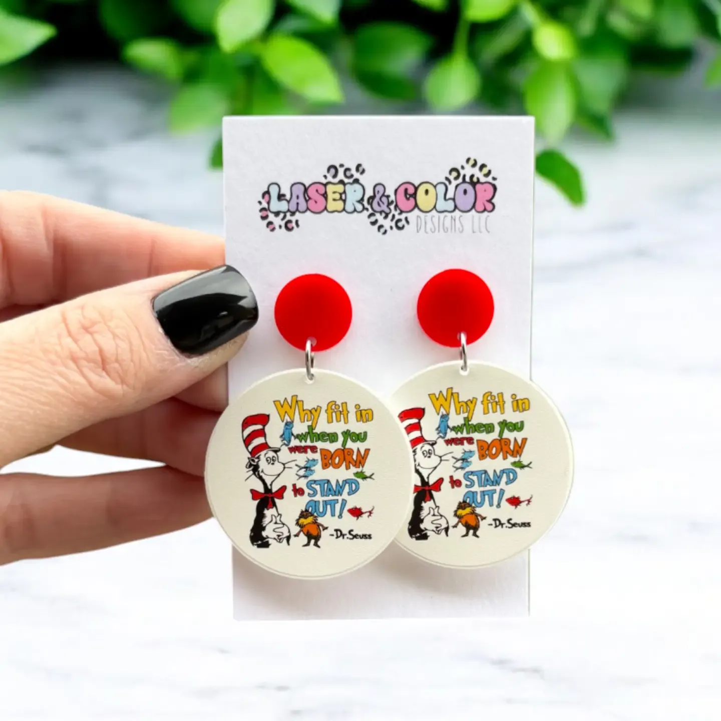 Dr. Seuss Why Fit In Earrings