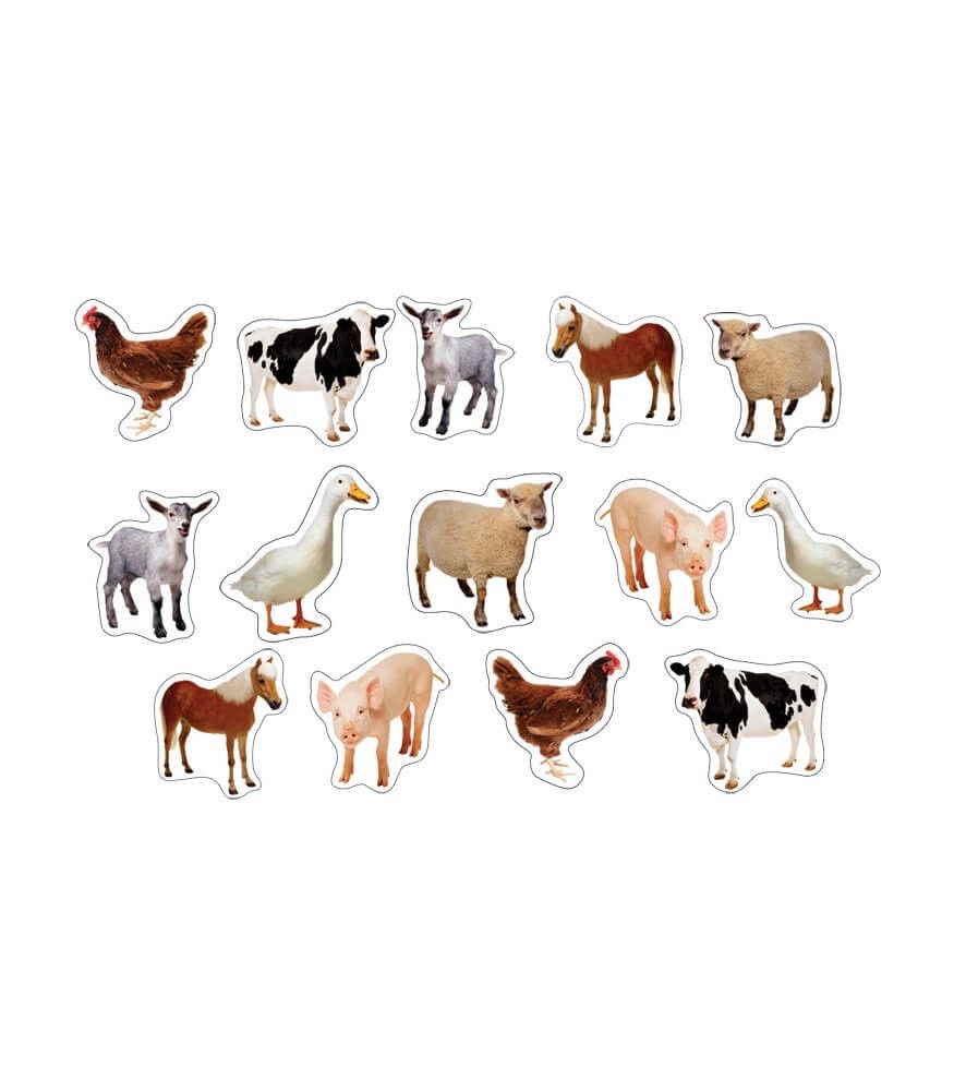 Farm Animals: Photographic Shape Stickers