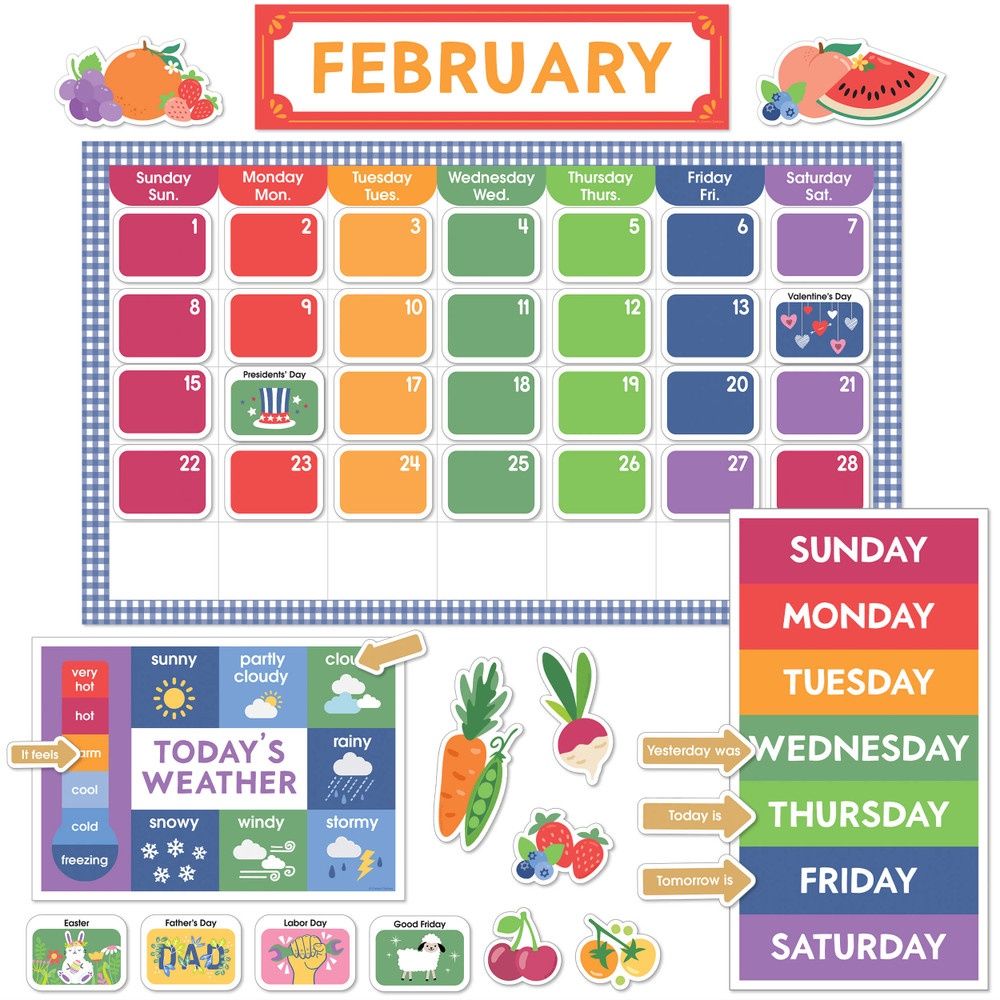 Farmers Market Calendar Bulletin Board Set