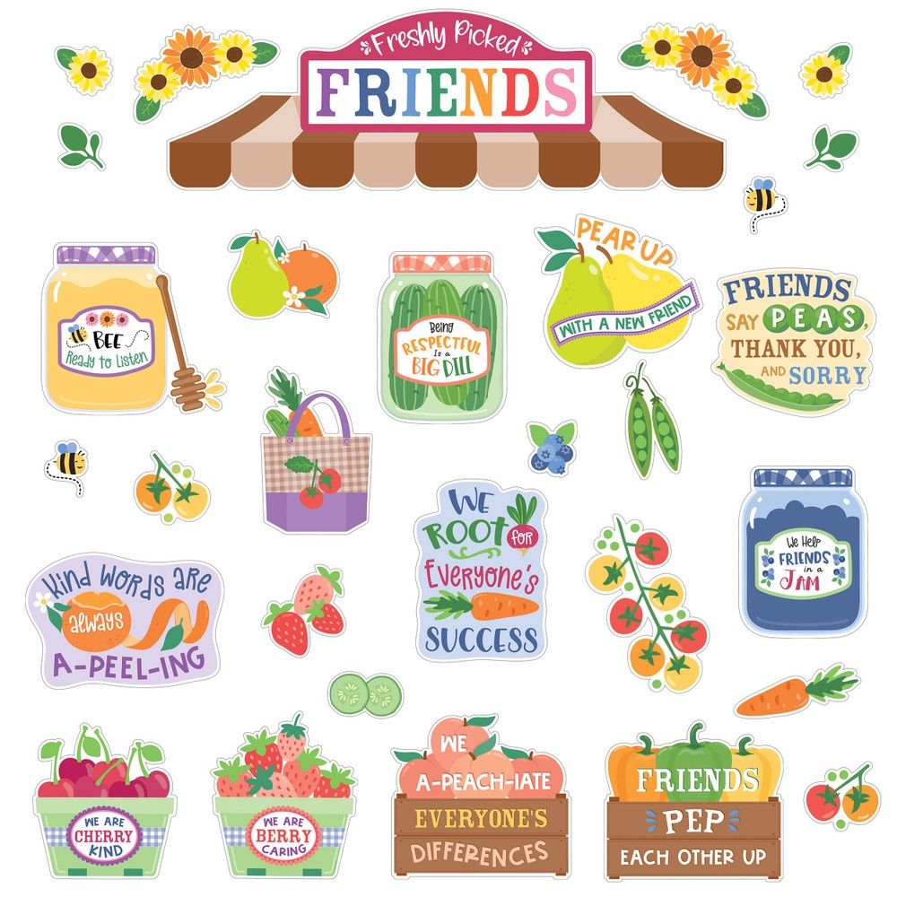 Freshly Picked Friends Bulletin Board Set