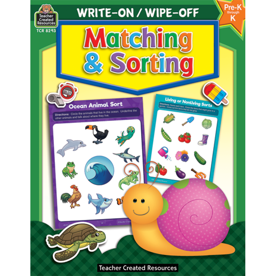 Write-On/Wipe-Off Book: Matching and Sorting