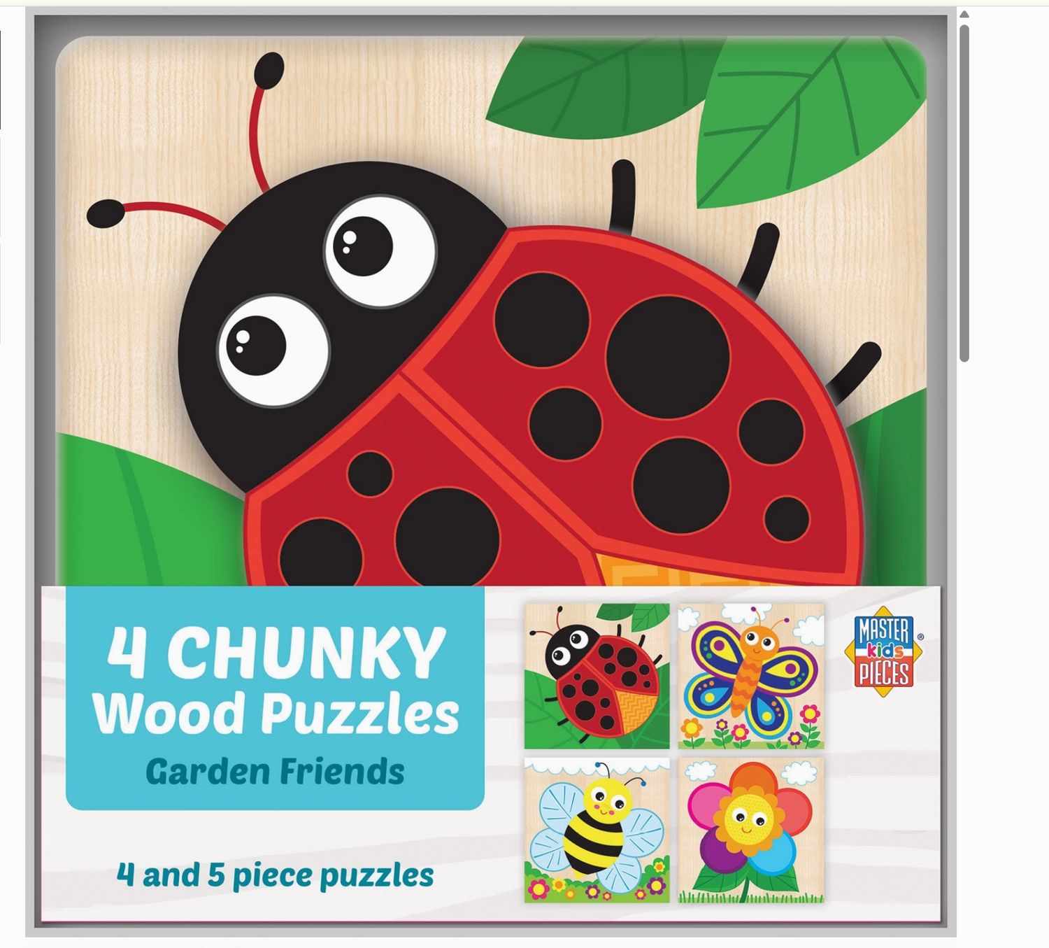 Garden Chunky Wood Puzzles - 4 Pack