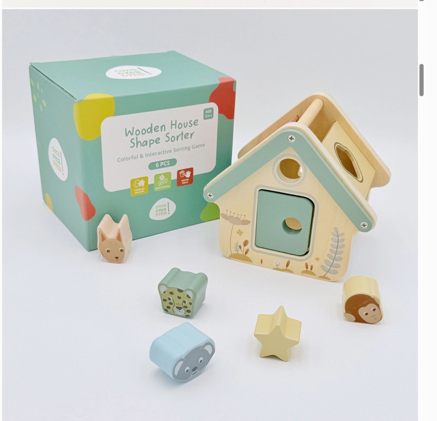 Wooden Shape Sorter - Classic Montessori Learning Toy