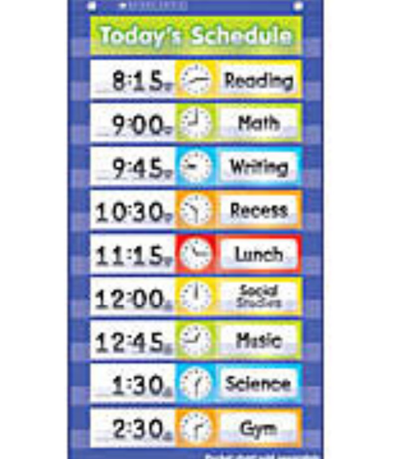 Schedule Cards Pocket Chart Add-ons