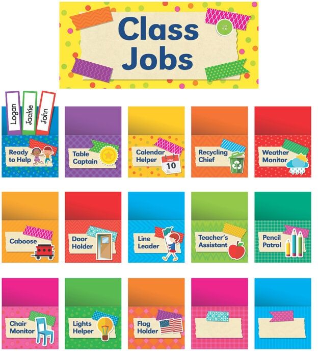 Tape It Up! Class Jobs Bulletin Board Set