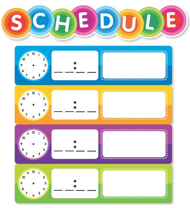 Color Your Classroom: Schedule Mini Bulletin Board Set