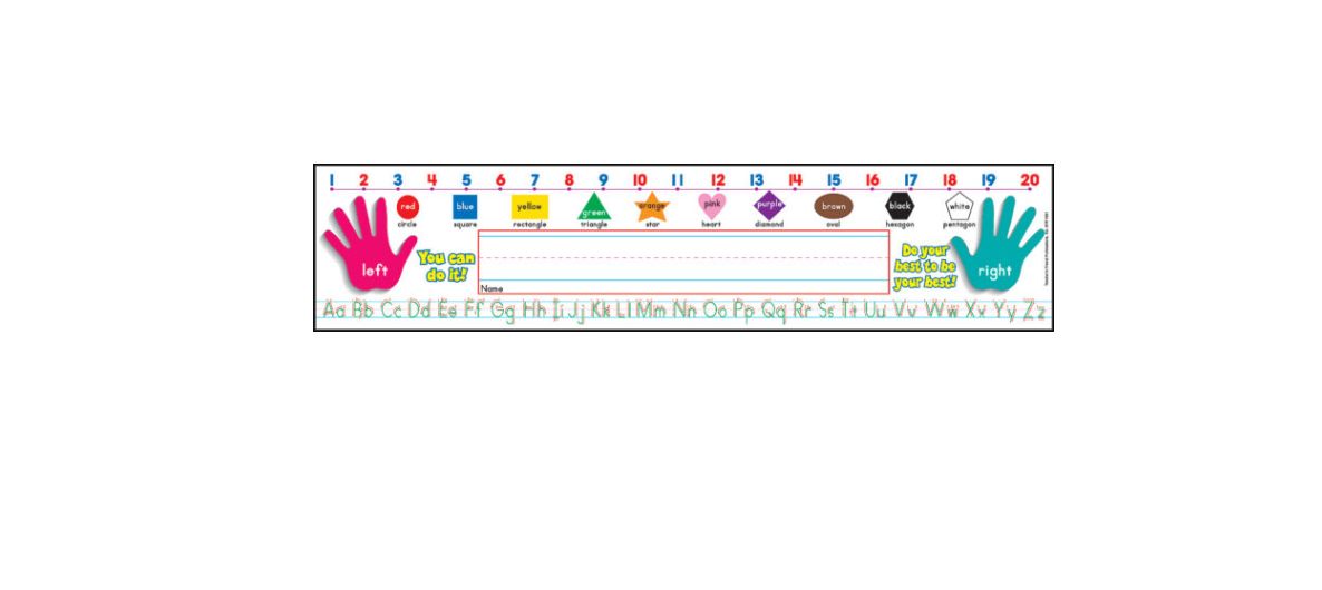 Primary Grades (Standard Manuscript) Super School Tool Name Plates
