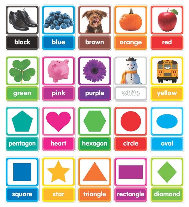 Colors &amp; Shapes in Photos Bulletin Board Set