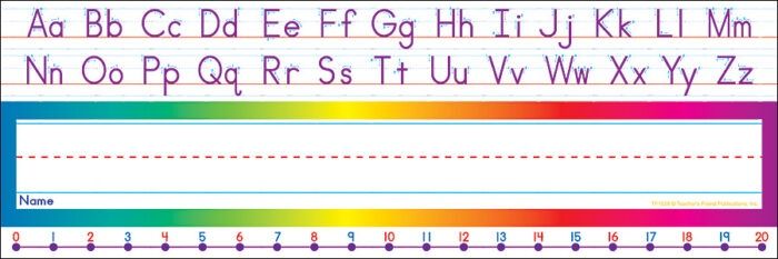 Alphabet-Number Line (Standard) Name Plates