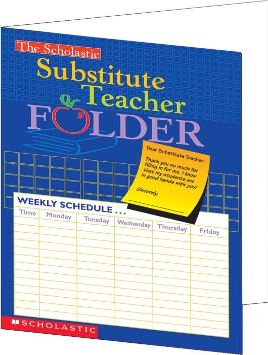Scholastic Substitute Teacher Folder