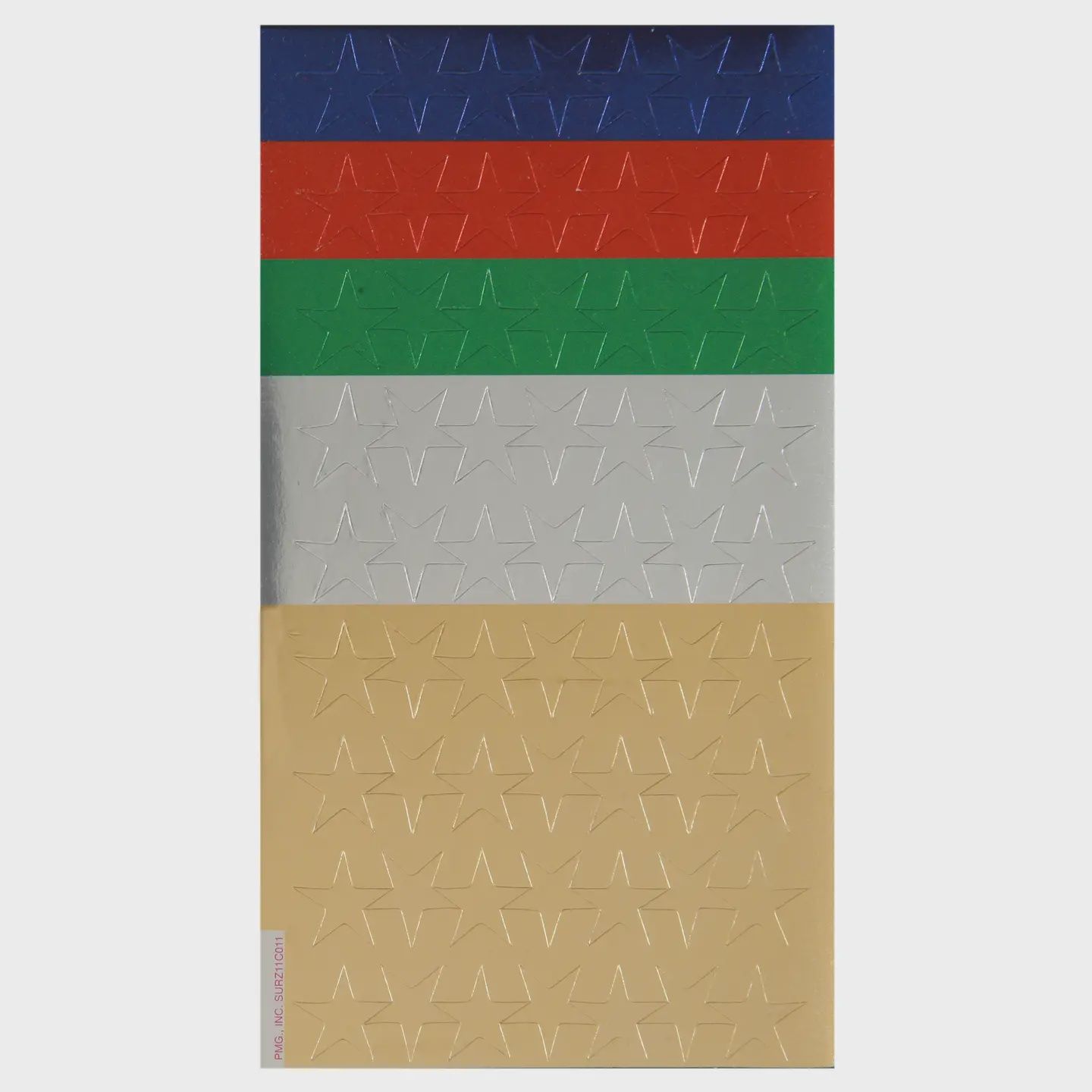 1/2" Star Stickers Assorted Colors (250)