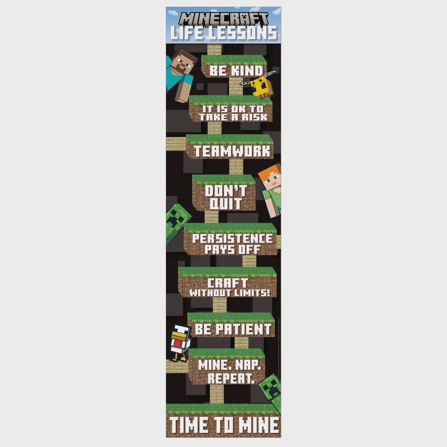 Minecraft Life Lessons Vertical Banner