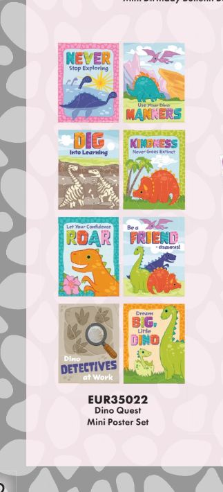 Mini Posters: Dino Quest Poster Set