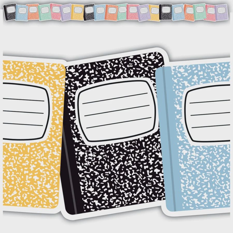 Cool for School Composition Books Die-Cut Border Trim