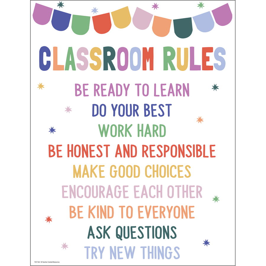 Color Crush Classroom Rules Chart