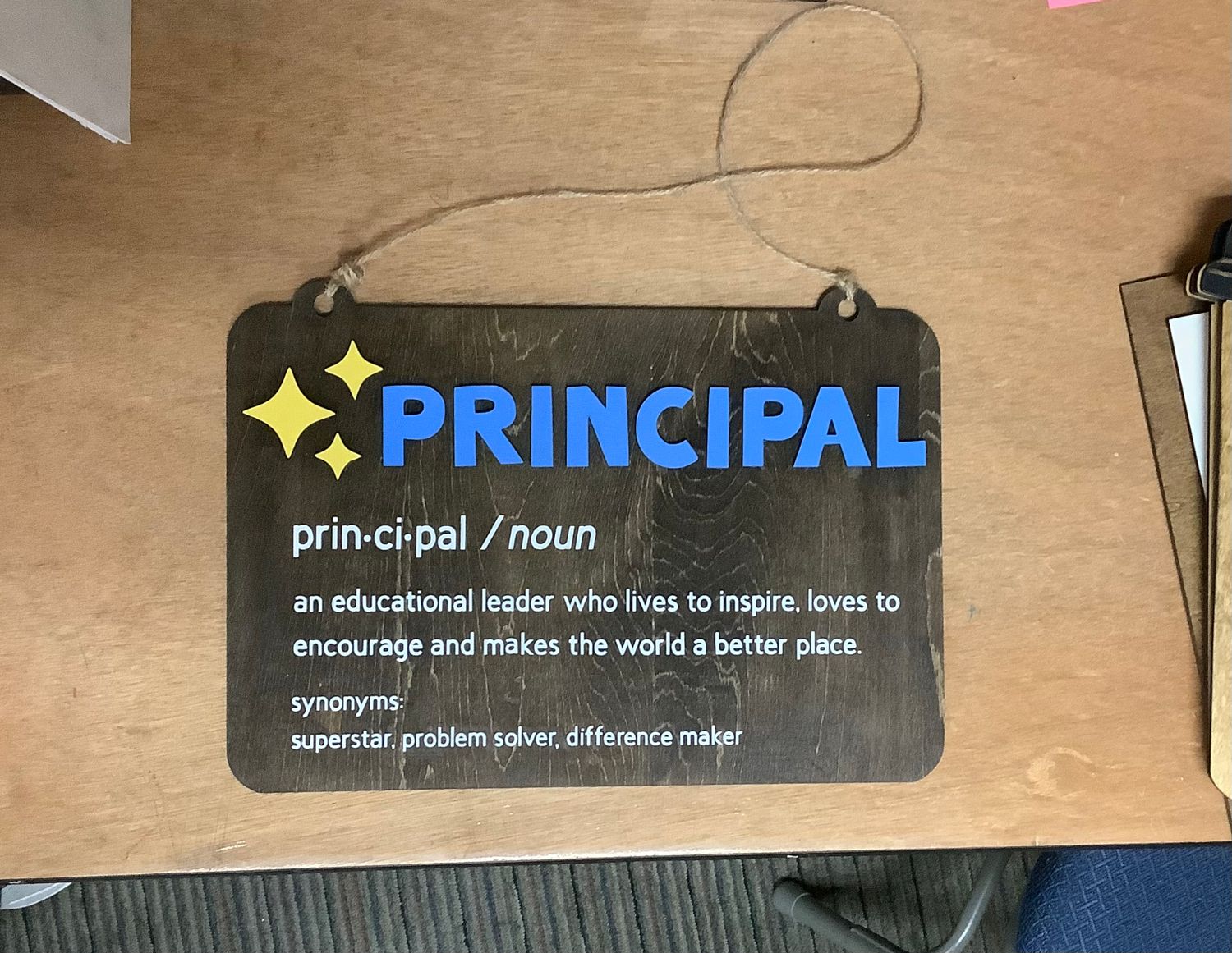 Principal w/Definition Door Sign