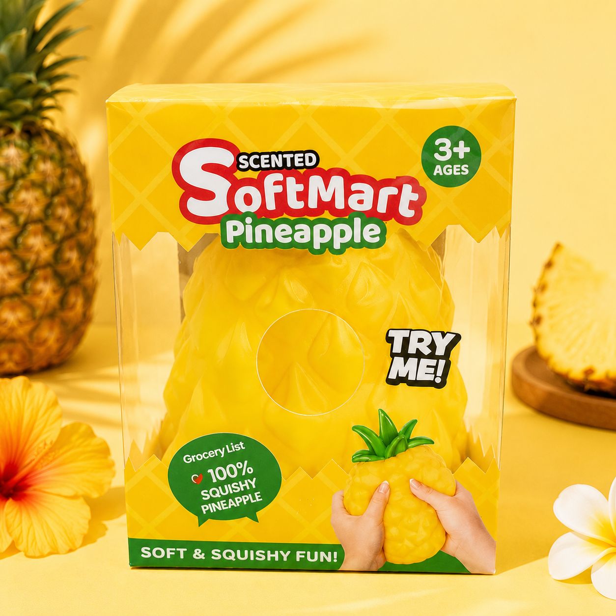 6.5" Super Jumbo Pineapple Squishy Fidget Toy