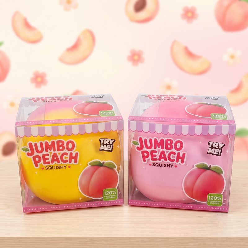 6" Super Jumbo Peach Squishy Fidget Toy