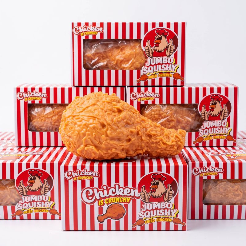 7.5" Super Jumbo Fried Chicken Squishy Fidget Toy