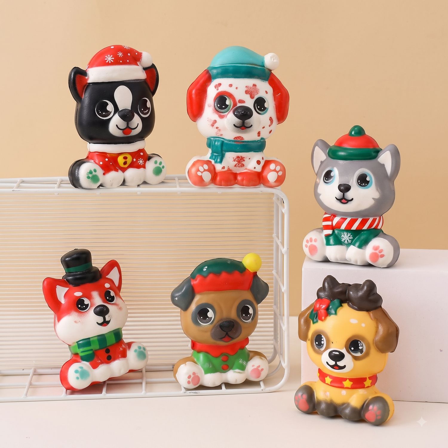 Christmas Puppy PU Squishy Fidget Toy